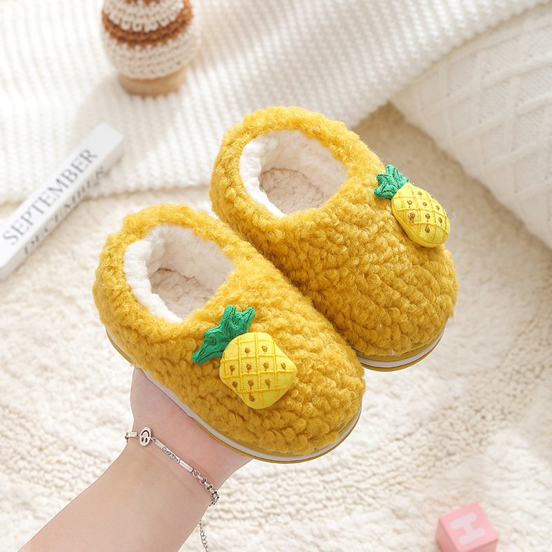 New born sandals new fashion Non-slip soft baby winter sandals warm kids shoes fruit print sandals 1- 3 years old slides