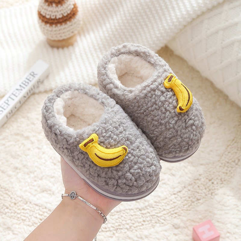New born sandals new fashion Non-slip soft baby winter sandals warm kids shoes fruit print sandals 1- 3 years old slides