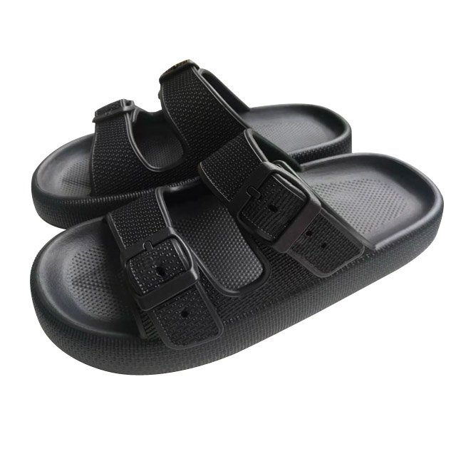 wholesale outdoor 4.2cm thick sole adjustable buckles eva clogs slides slippers flat sandals for women and ladies