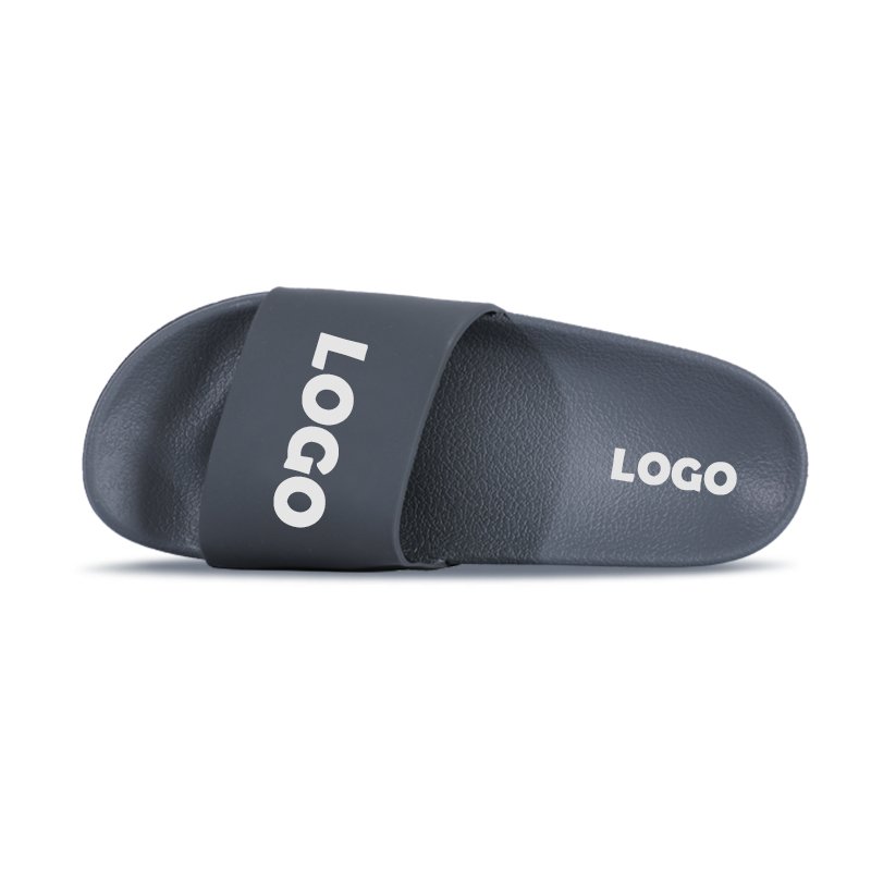 Fast Production Time Custom LOGO PVC Fur Laser Printed Upper Breathable Men Custom LOGO Slippers Slides
