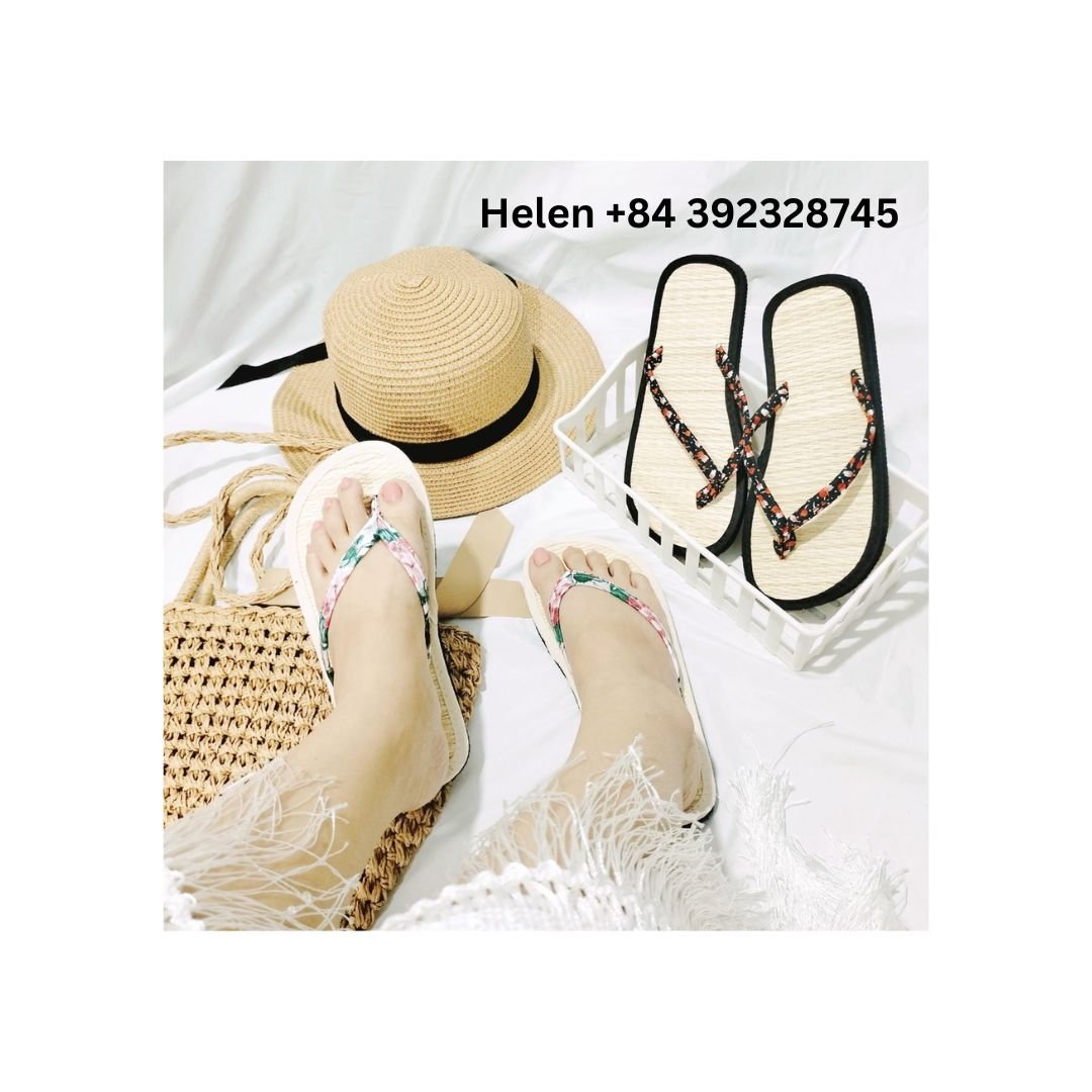 2024 New Style Outdoor Warm Beach Slide Slipper Made of Natural Seagrass with Comfort Scent for Hotel and Home Use