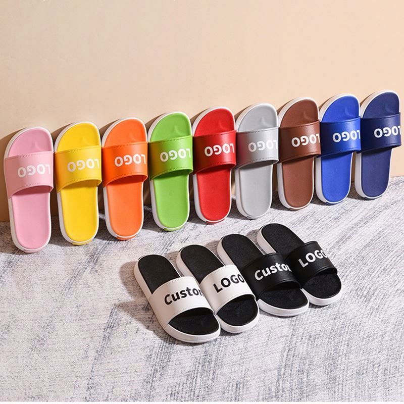 Multi-use Item Sports Slippers Casual Slide PVC Slippers With Digital Printing Logo