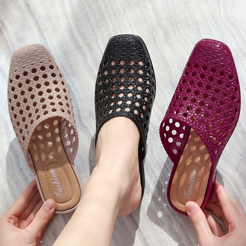 2021 Crystal Jelly Sandals Multi Color Cheap Flat Women Beach Casual Slides Slippers
