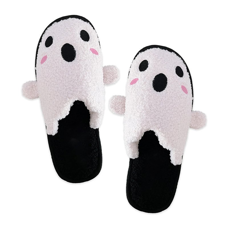 Funny Hide And Seek Ghost Slippers Cotton Slippers Stuffed Custom Slippers For Christmas Gift