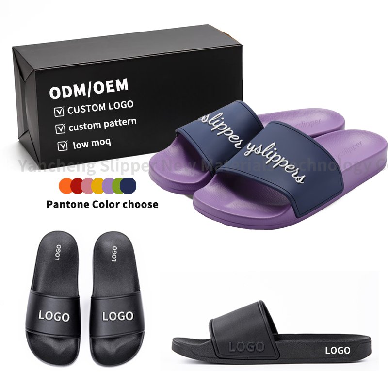 Footwear Designer custom slides with logo fashion luxury 3d Rubber branded blank cheer slides slippers mens women