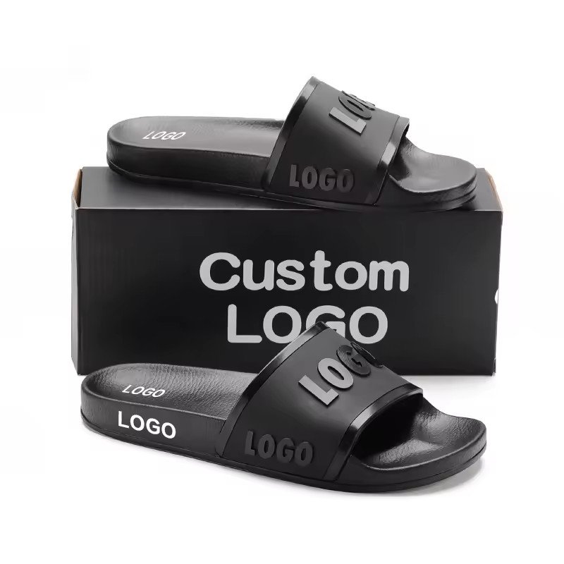 Footwear Designer custom slides with logo fashion luxury 3d Rubber branded blank cheer slides slippers mens women