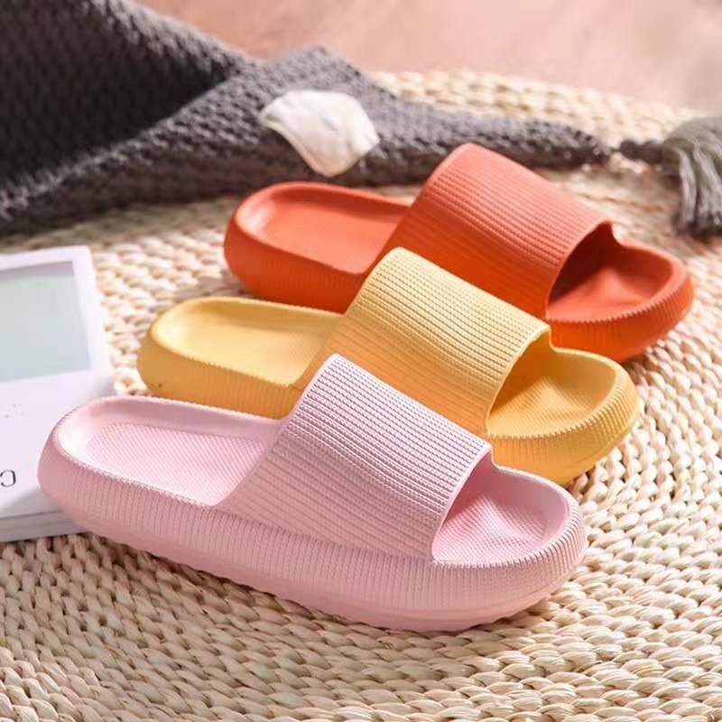 2024 Women Thick Platform Slippers Summer Beach Eva Soft Sole Slide Sandals Leisure Ladies Indoor Bathroom Anti-slip Men's Shoes