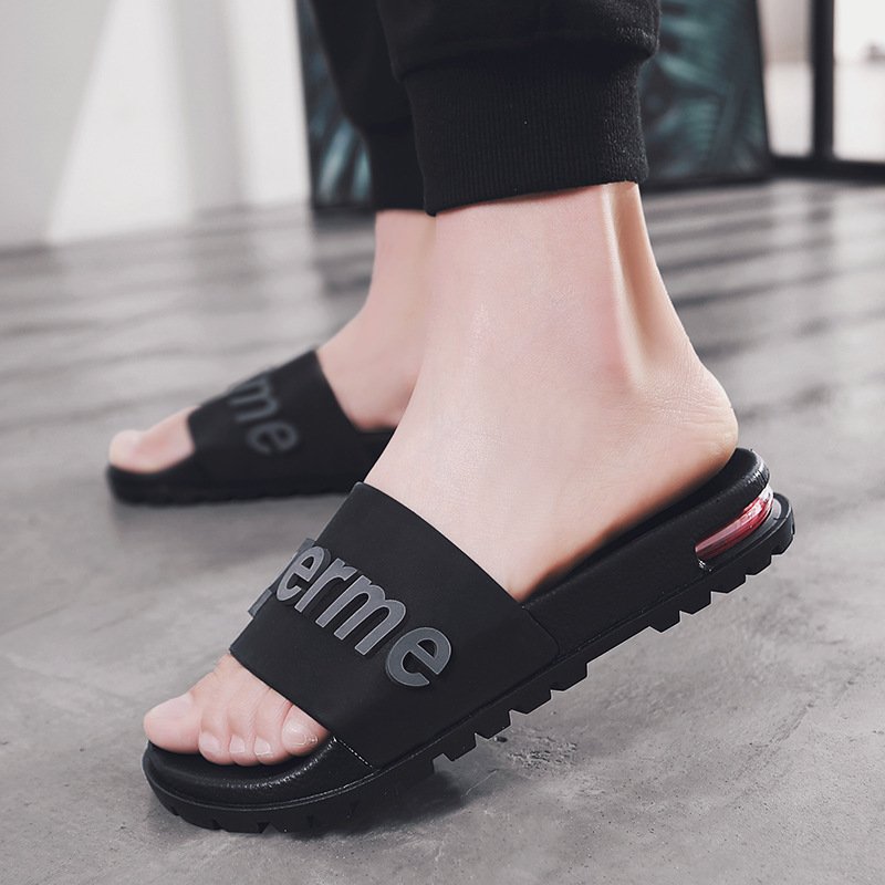 Customizable Mens Rubber Slippers High Quality Pool Slide Sandals Black Luxury Slide Sandals Rubber Slippers