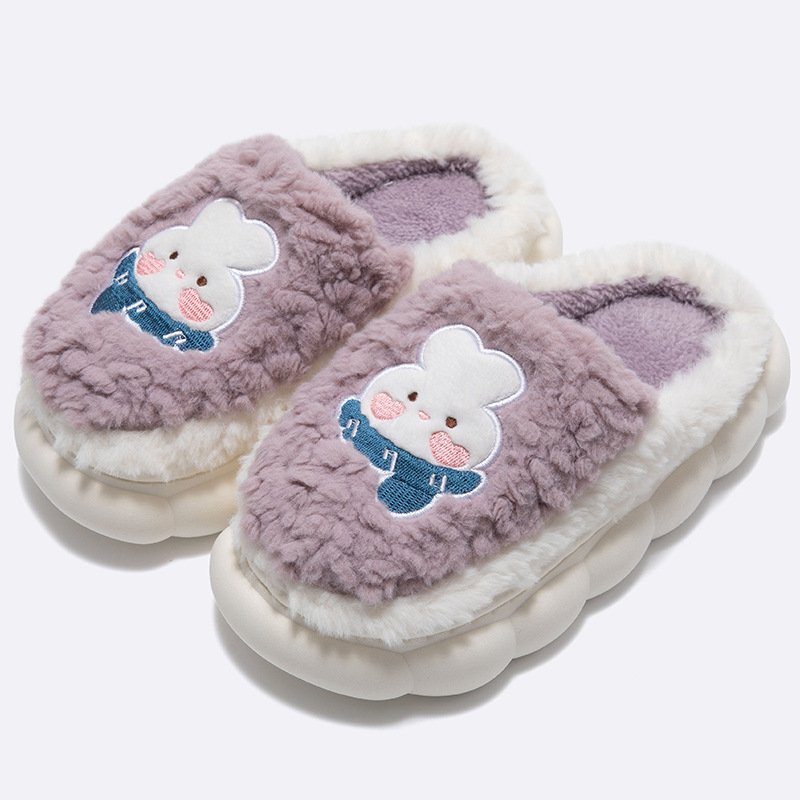 Factory Price Simple Design Adult Cotton Slippers Non-slip Indoor Household Winter Slippers