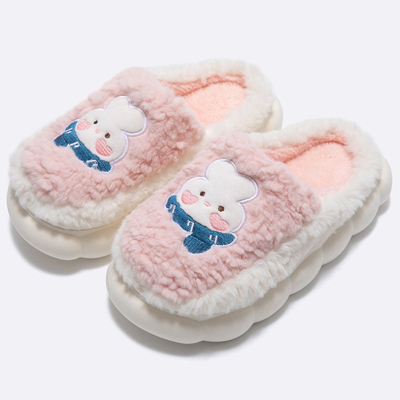 Factory Price Simple Design Adult Cotton Slippers Non-slip Indoor Household Winter Slippers