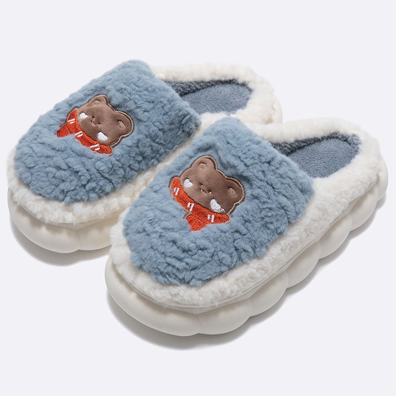 Factory Price Simple Design Adult Cotton Slippers Non-slip Indoor Household Winter Slippers