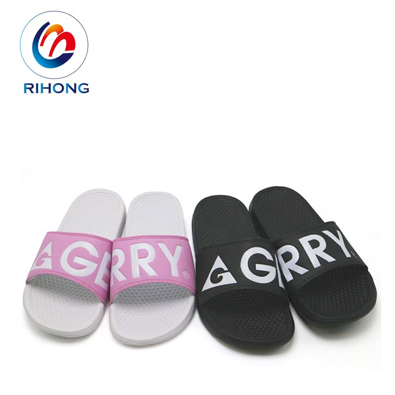 cheap wholesale open toe style big size custom design summer fashion men slide slippers