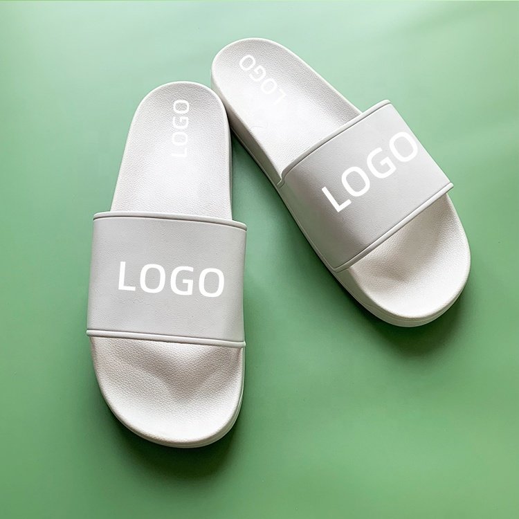 2024 Wholesale High Quality New Popular Famous Ladies Summer Open Toe Slides Slippers Unisex pvc Soft Sole custom slippers