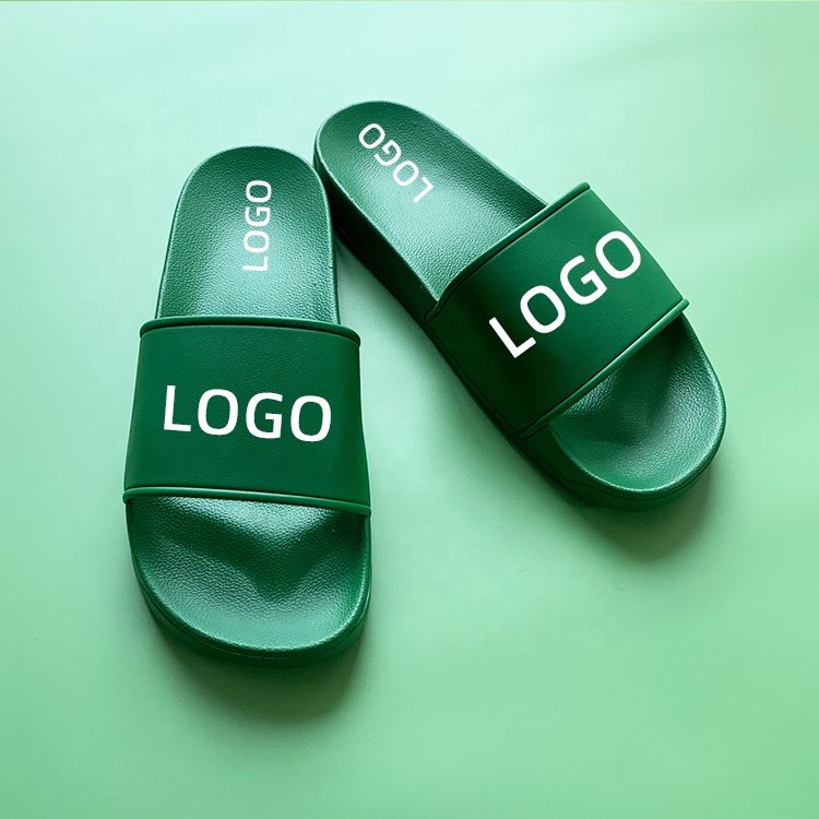 2024 Wholesale High Quality New Popular Famous Ladies Summer Open Toe Slides Slippers Unisex pvc Soft Sole custom slippers