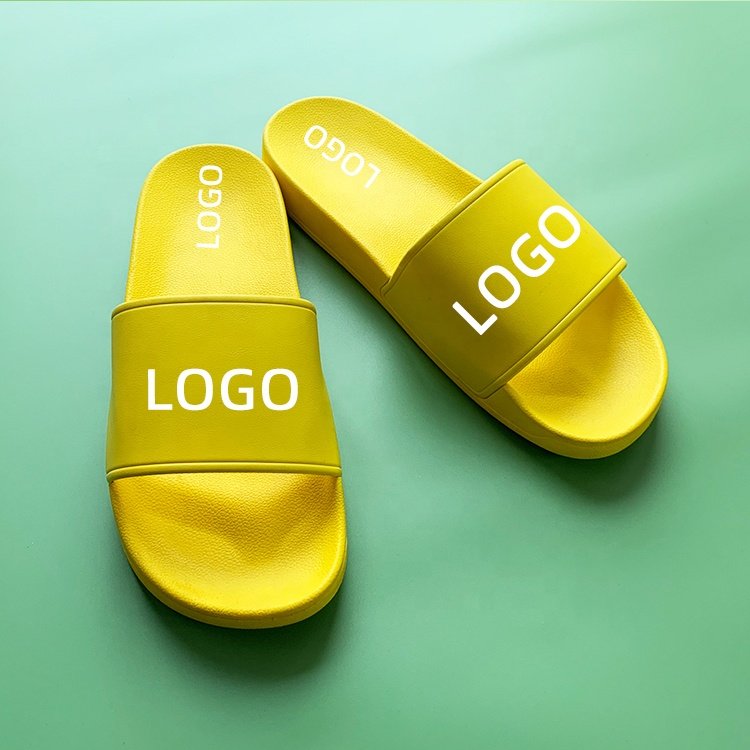 2024 Wholesale High Quality New Popular Famous Ladies Summer Open Toe Slides Slippers Unisex pvc Soft Sole custom slippers