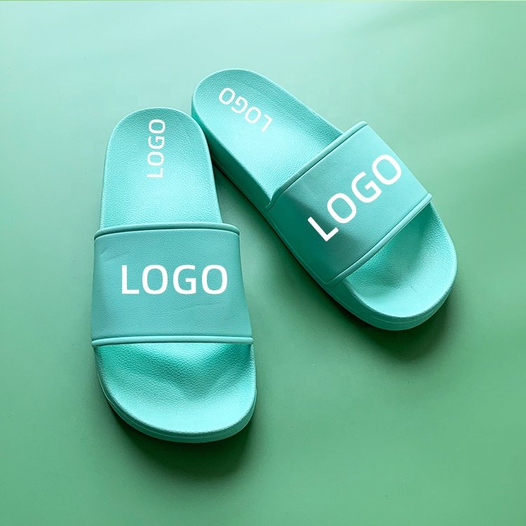 2024 Wholesale High Quality New Popular Famous Ladies Summer Open Toe Slides Slippers Unisex pvc Soft Sole custom slippers