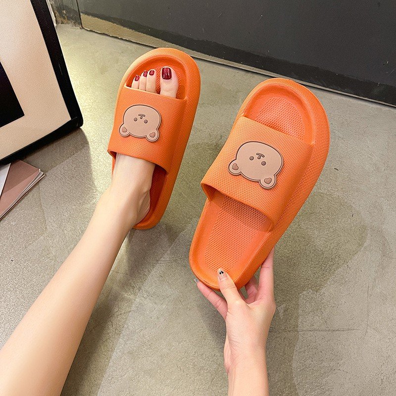 custom slides slippers outdoor beach sandals men women's slippers smile