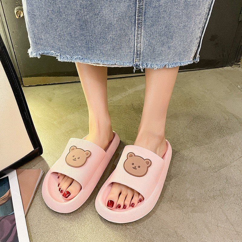 custom slides slippers outdoor beach sandals men women's slippers smile