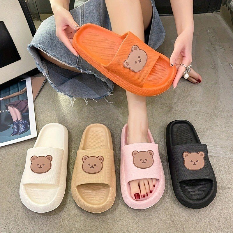 custom slides slippers outdoor beach sandals men women's slippers smile