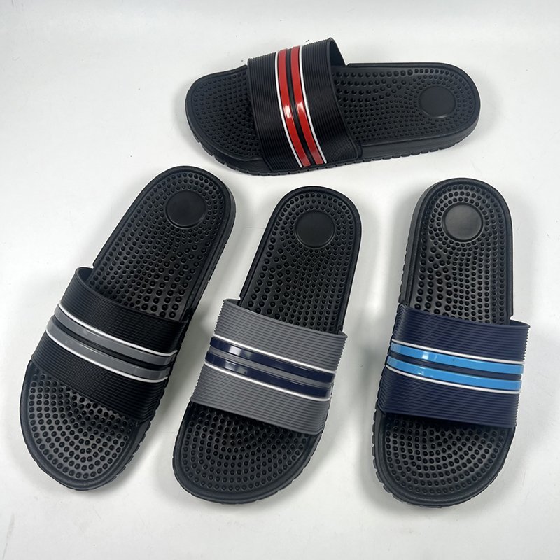 Olicom Slides Men Slippers Non-Slip Quick Drying Lightweight Shower Shoes Massage Flat Sandals Custom Slides Slippers For Men