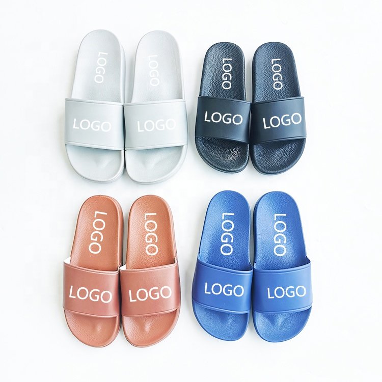wholesale hotel house PVC EVA flat summer custom slippers slides bathroom anti-slip sport man slides sandals
