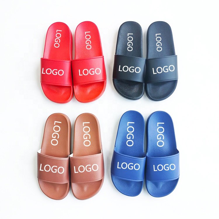 wholesale hotel house PVC EVA flat summer custom slippers slides bathroom anti-slip sport man slides sandals
