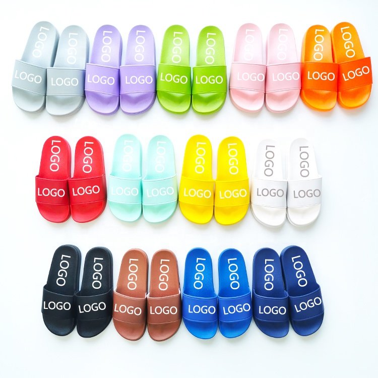 wholesale hotel house PVC EVA flat summer custom slippers slides bathroom anti-slip sport man slides sandals