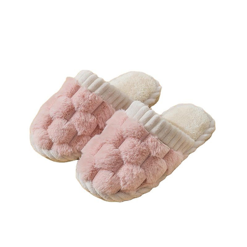 New hot autumn and winter home with non-slip thick bottom men and women couple plush indoor and outdoor cotton slippers