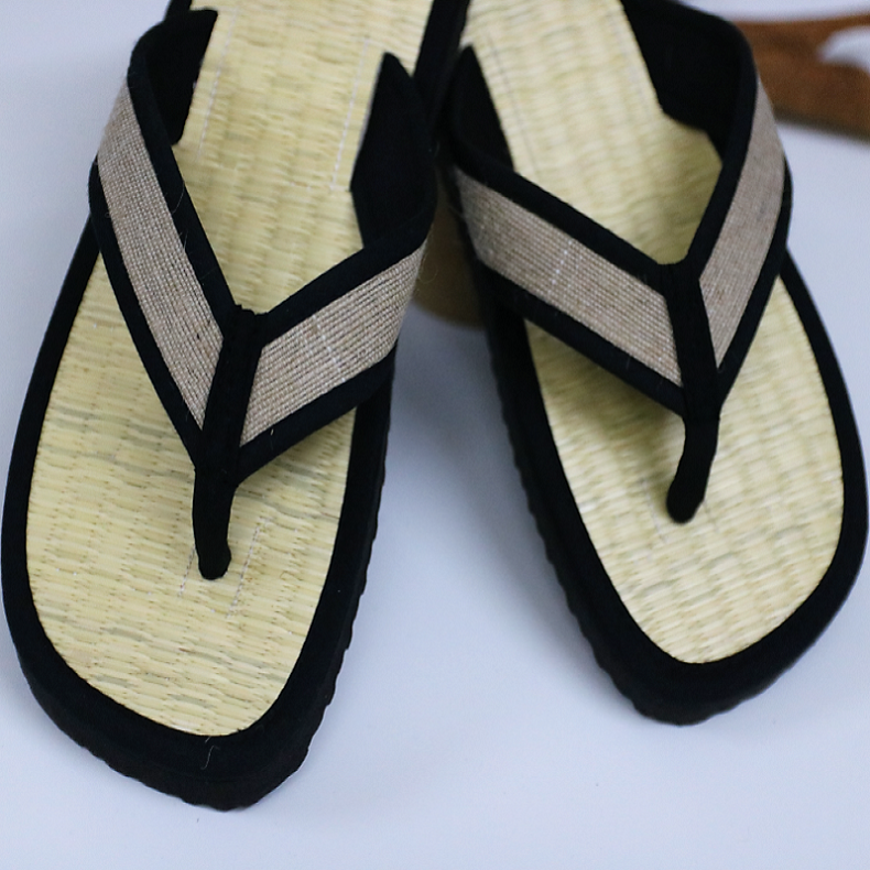 High Quality Eco-Friendly Seagrass Cinnamon Flip Flops Breathable Handmade Slides Rubber Winter Hotel Slippers Vietnam Wholesale