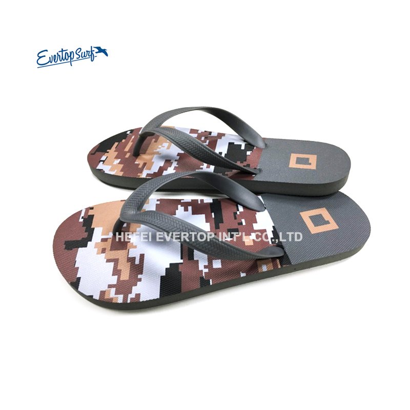 Custom Printing Logo Pattern Unisex Black Plain Men's Sandals Slides Home Slippers Flip-Flops Slippers