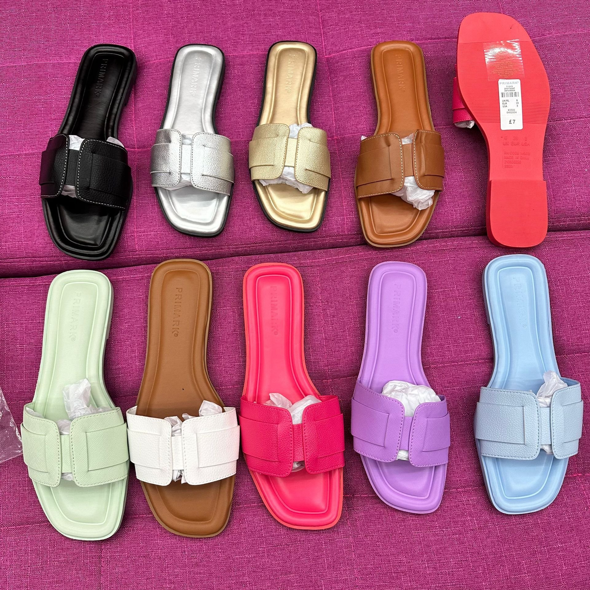 Hot Selling Open Toe Flat Sandals Square Toe Outdoor Beach Slippers Lightweight PVC EVA Causal Slides Slippers For Women
