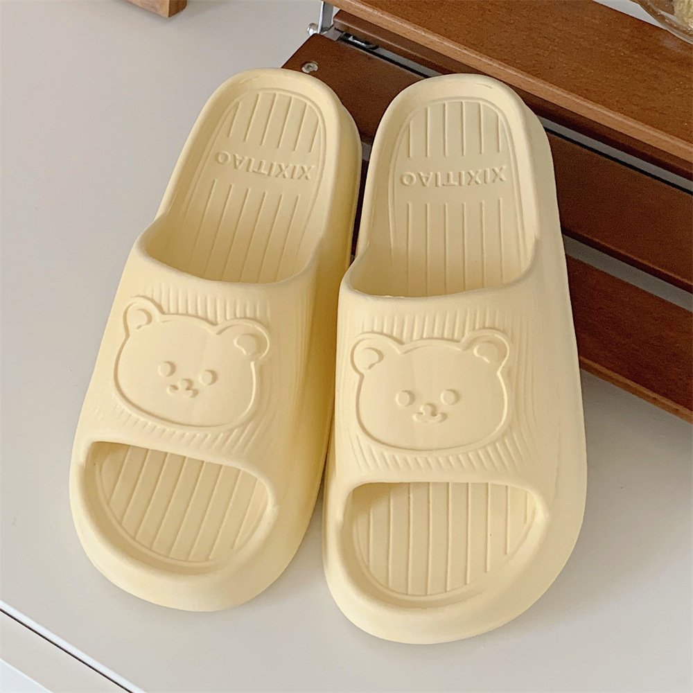 XIXITIAO new fashion Indoor Cartoon Bear Summer home house Anti Slip unisex cheap EVA girls slides slippers for women ladies