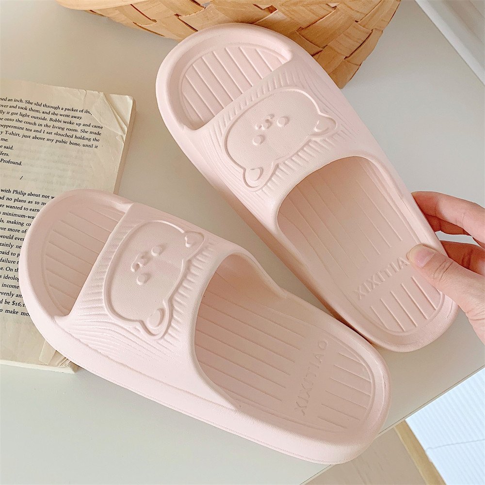 XIXITIAO new fashion Indoor Cartoon Bear Summer home house Anti Slip unisex cheap EVA girls slides slippers for women ladies