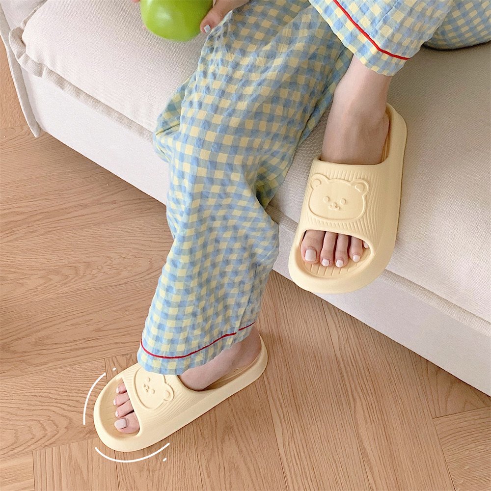 XIXITIAO new fashion Indoor Cartoon Bear Summer home house Anti Slip unisex cheap EVA girls slides slippers for women ladies