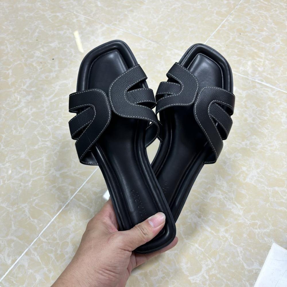 Hot Selling Square Head Lightweight X-Strap Women's Slippers PVC EVA Ladies Slippers Flat Sandals