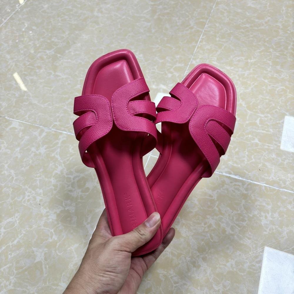 Hot Selling Square Head Lightweight X-Strap Women's Slippers PVC EVA Ladies Slippers Flat Sandals