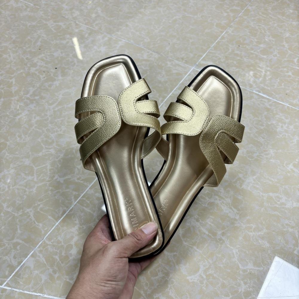 Hot Selling Square Head Lightweight X-Strap Women's Slippers PVC EVA Ladies Slippers Flat Sandals