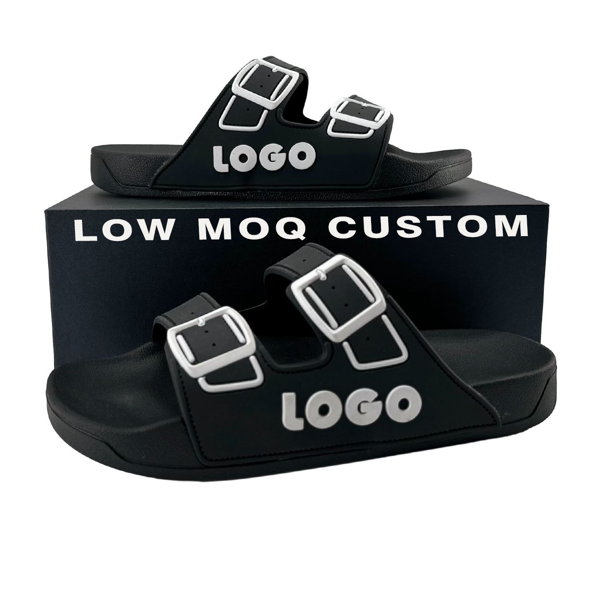 Spring Unisex Platform Slides Slippers Double-buckle Adjustable Slide sandal Sports Slippers