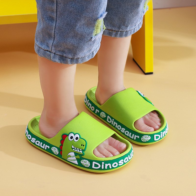 Cartoon Boys Girls Anti-Slip Slippers Slides Shoes Beach Sandals Kids Slippers Cartoon Dinosaur Kids Slipper