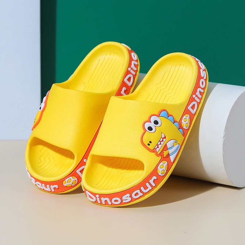 Cartoon Boys Girls Anti-Slip Slippers Slides Shoes Beach Sandals Kids Slippers Cartoon Dinosaur Kids Slipper