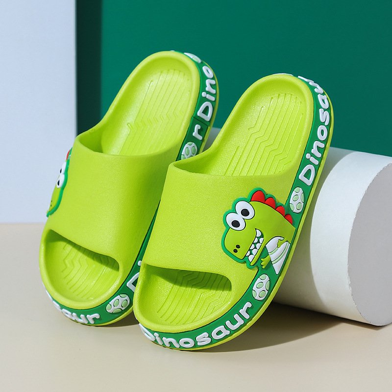 Cartoon Boys Girls Anti-Slip Slippers Slides Shoes Beach Sandals Kids Slippers Cartoon Dinosaur Kids Slipper