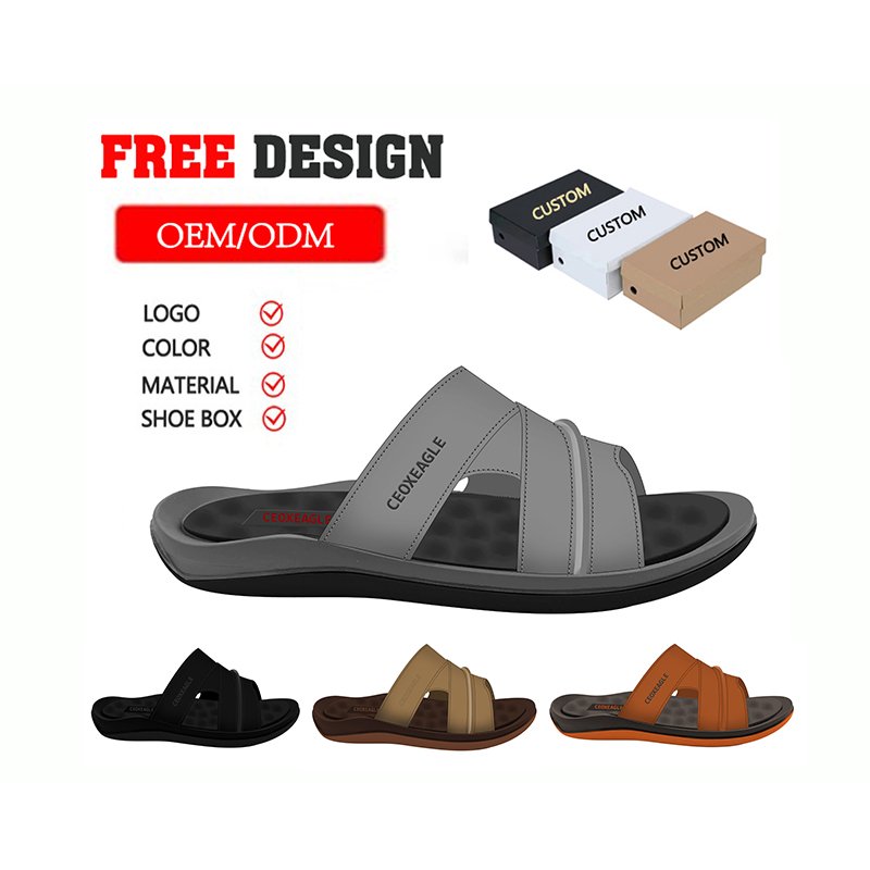 New Designer OEM Logo Men Slippers Brand Pain Blank Slide Sandal Sliders Custom Made Summer Beach Rubber Slipper For Unisex