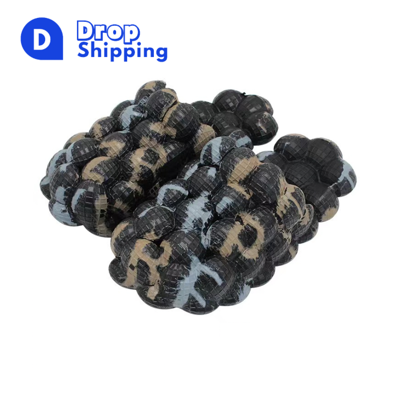 Dropshipping pillow slides slippers,latest ladies slippers shoes personalized , summer new personality bubble fashion slippers