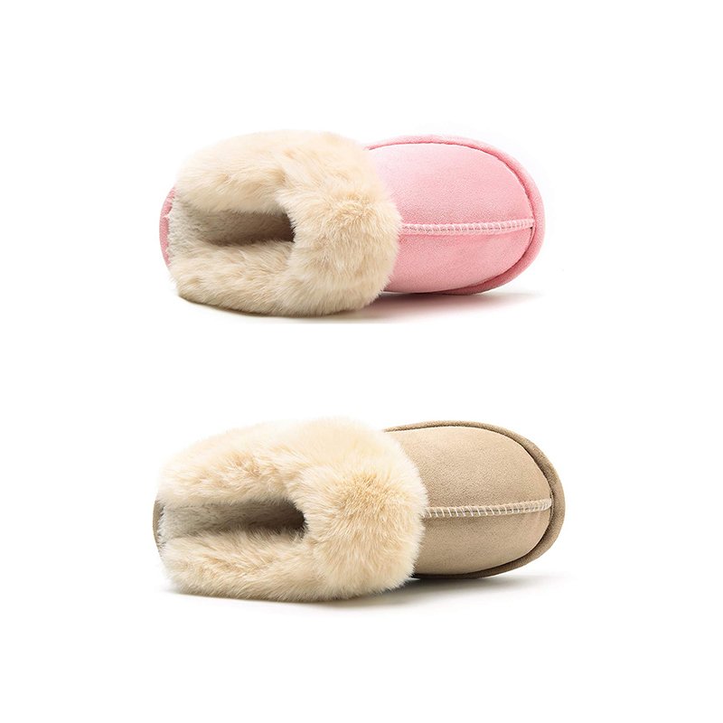 Free sample wholesale custom fur slides women winter slippers shoes indoor sheepskin home ladies slippers