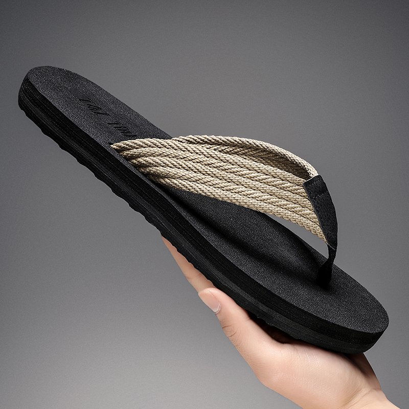 2024 New Design Summer Slide Slipper Sandals Anti-Slip Open Toe Flip-Flops Shoes for Men Printed Beach Use