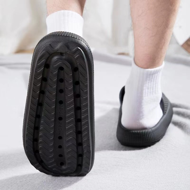 2024 Lightweight Anti-Slip Women's 4MM EVA Slippers Soft Thick Sole House Slides Pure Color Indoor Adults Warm Insole for Summer