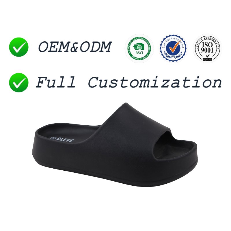 Soft Sandals Sandalias Mujer Custom Logo Thick Sole Platform Wedge Slippers Pantoufles Pour Femmes Slides Slippers