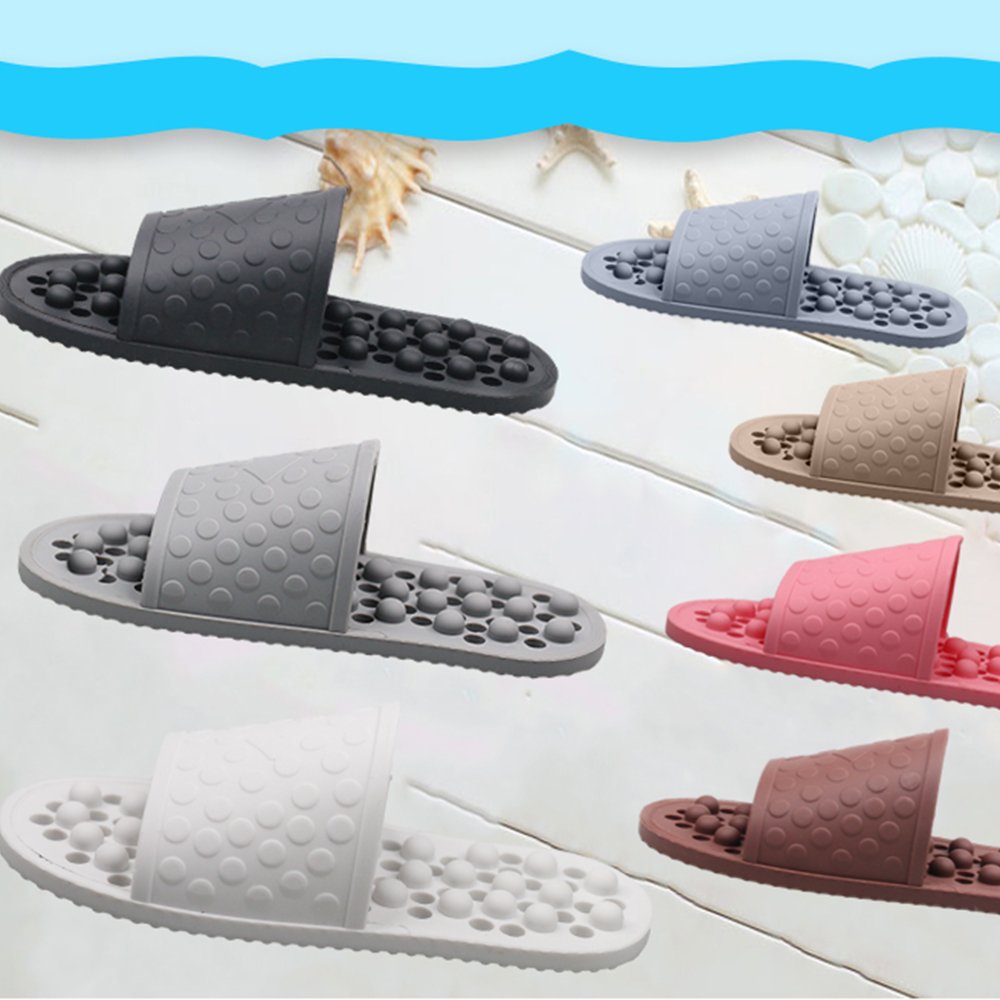 Factory New Indoor Durable Massage Slide Sandals Non-slippery Foot Massage Silicone Slipper for Adult