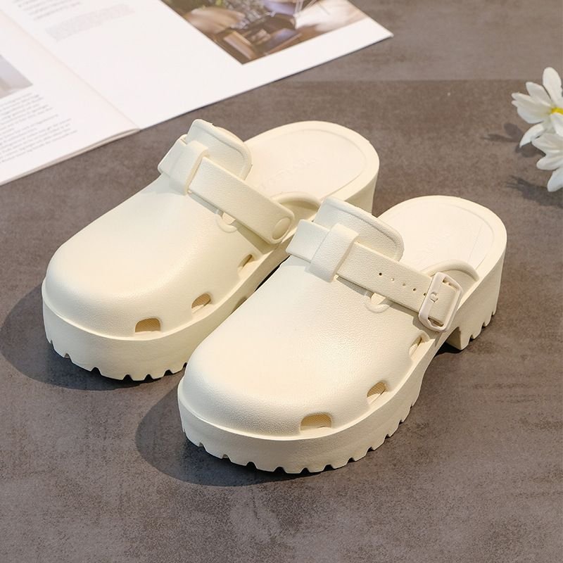 New Summer Women Non-Slip Beach Sandals High Sole EVA Anti-Odor Silent Slides Slippers