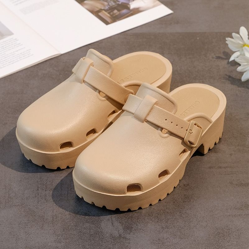 New Summer Women Non-Slip Beach Sandals High Sole EVA Anti-Odor Silent Slides Slippers